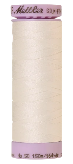 Amann Mettler Silk-finish cotton naaigaren | 150m | Gebroken wit