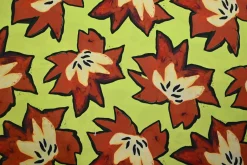 Blousestof satijn – Tomyprint lime