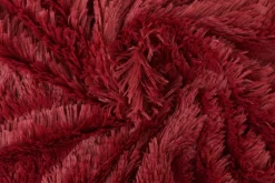 Bont langharig (Pluche / Fluffy) – Bordeauxrood