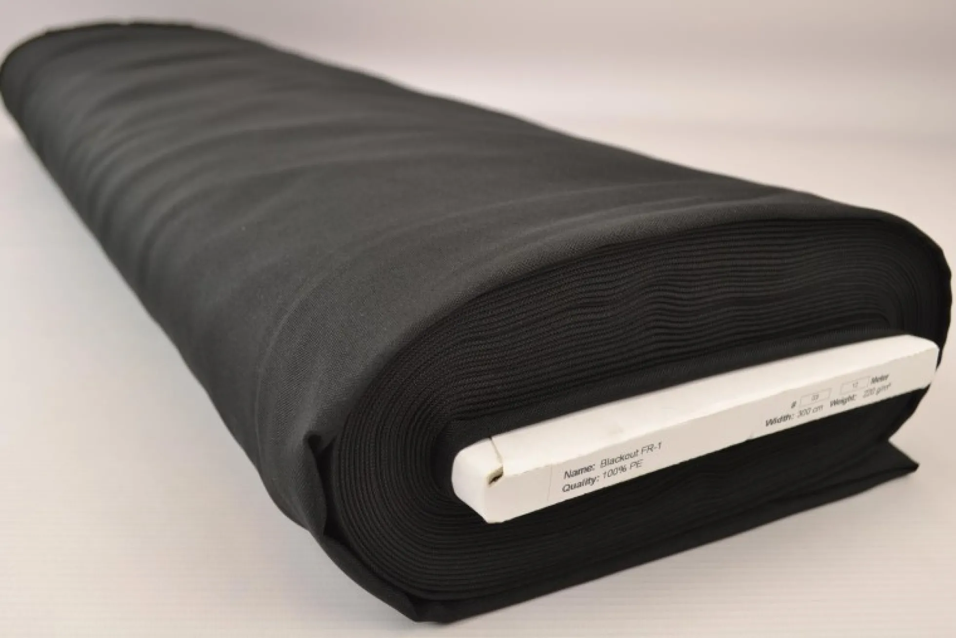 Brandvertragende stof: Zwart 300cm breed