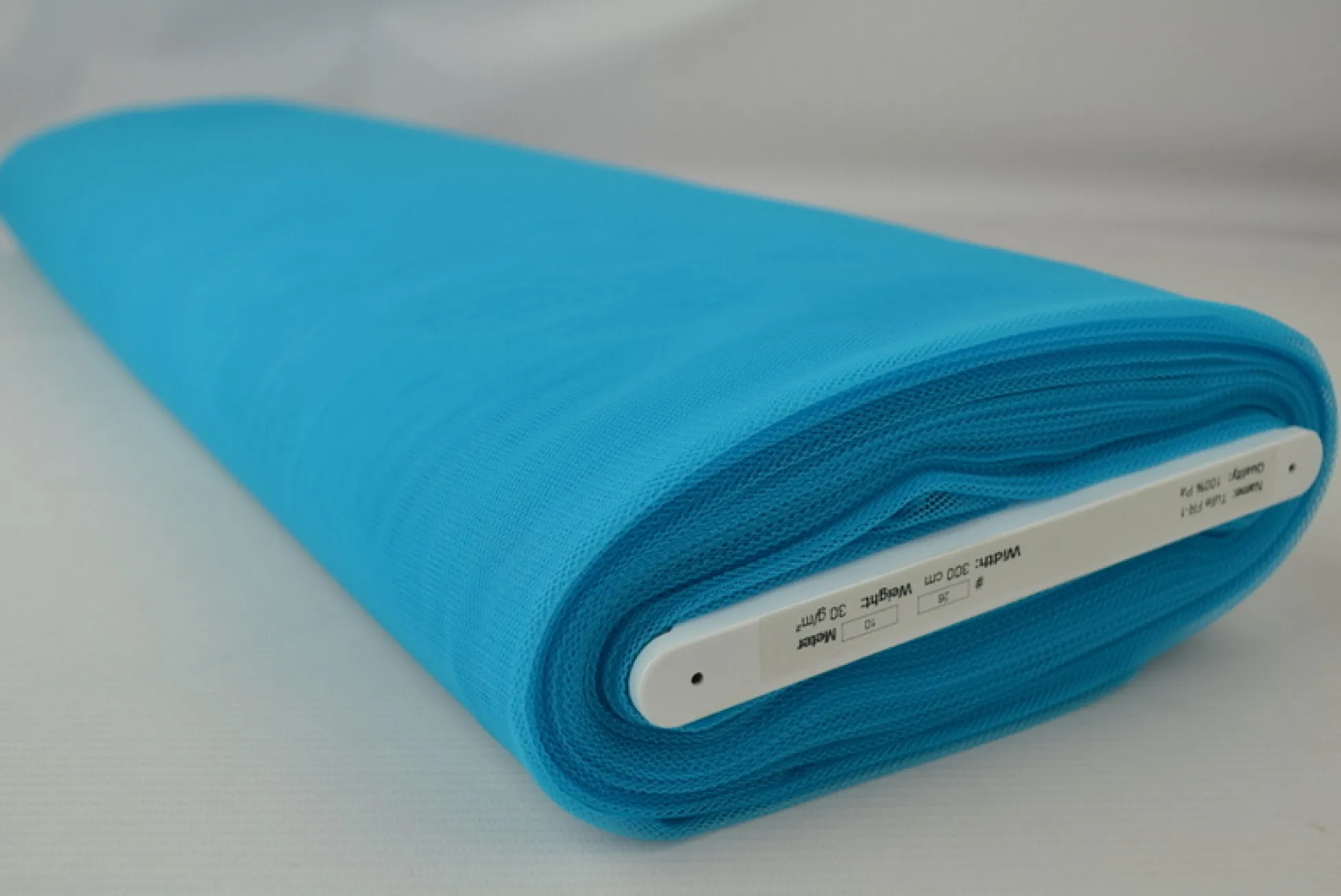 Brandvertragende tule – Aqua 300cm breed