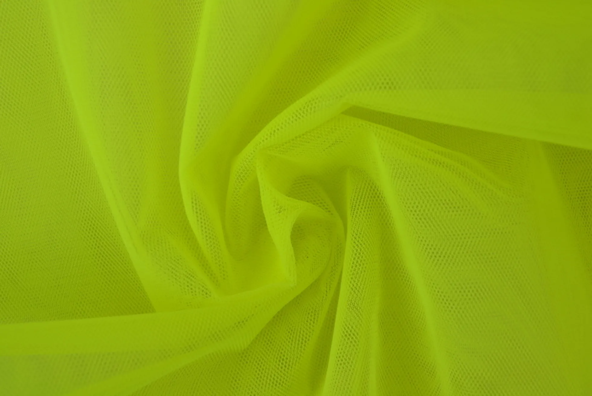 Brandvertragende tule – Fluor geel 300cm breed