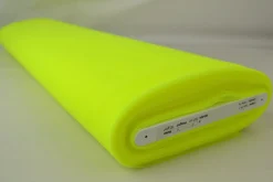 Brandvertragende tule – Fluor geel 300cm breed