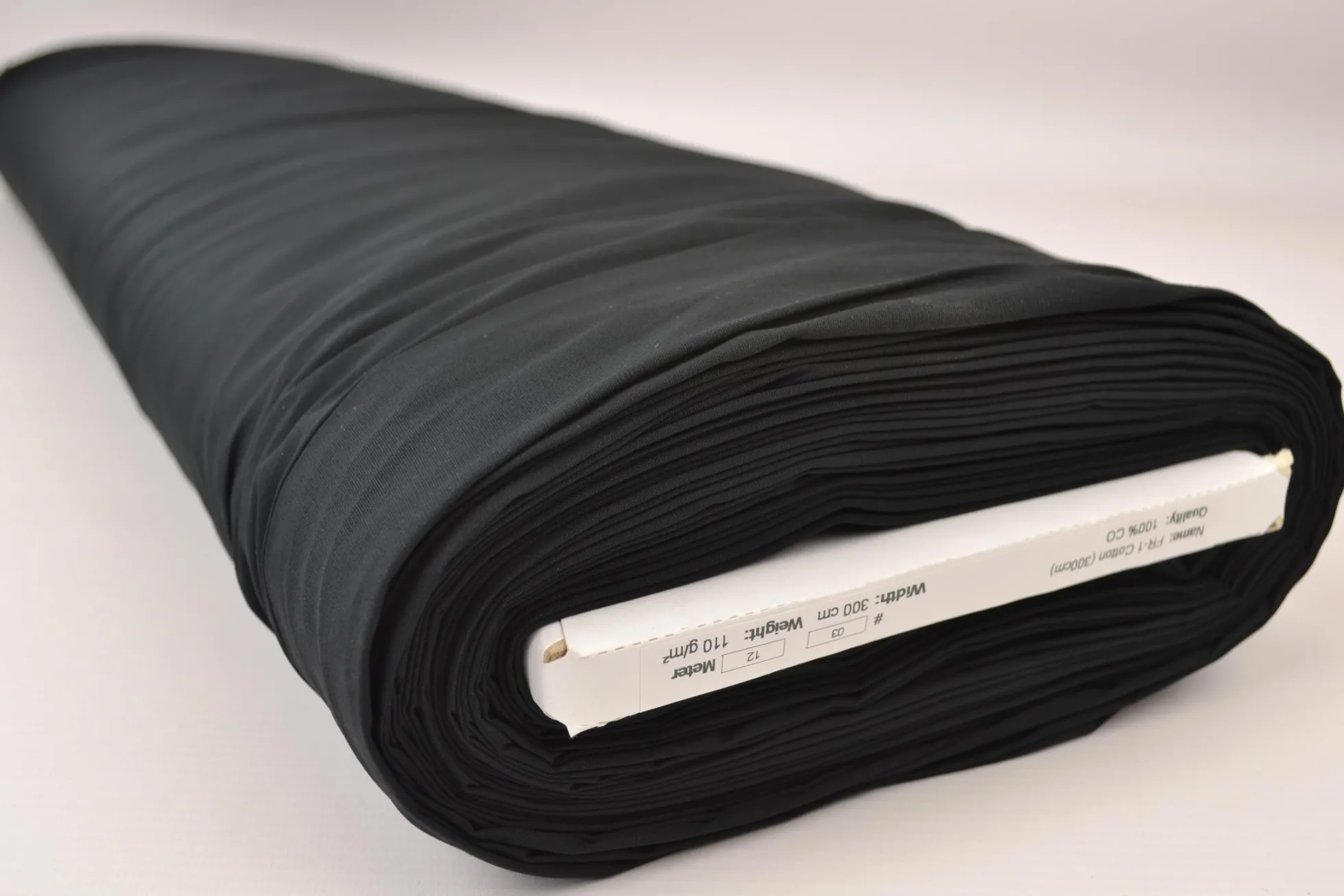 Brandvertragend katoen – Zwart 300cm breed