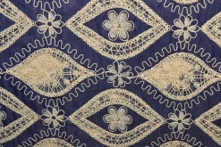 Broderie jeanslook – Dark blue vintage floral