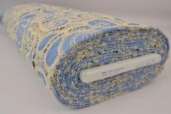 Broderie jeanslook – Light blue blossom