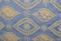 Broderie jeanslook – Light blue vintage floral