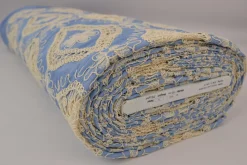 Broderie jeanslook – Light blue vintage floral