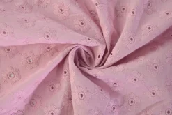 Broderie katoen – Daisy blush