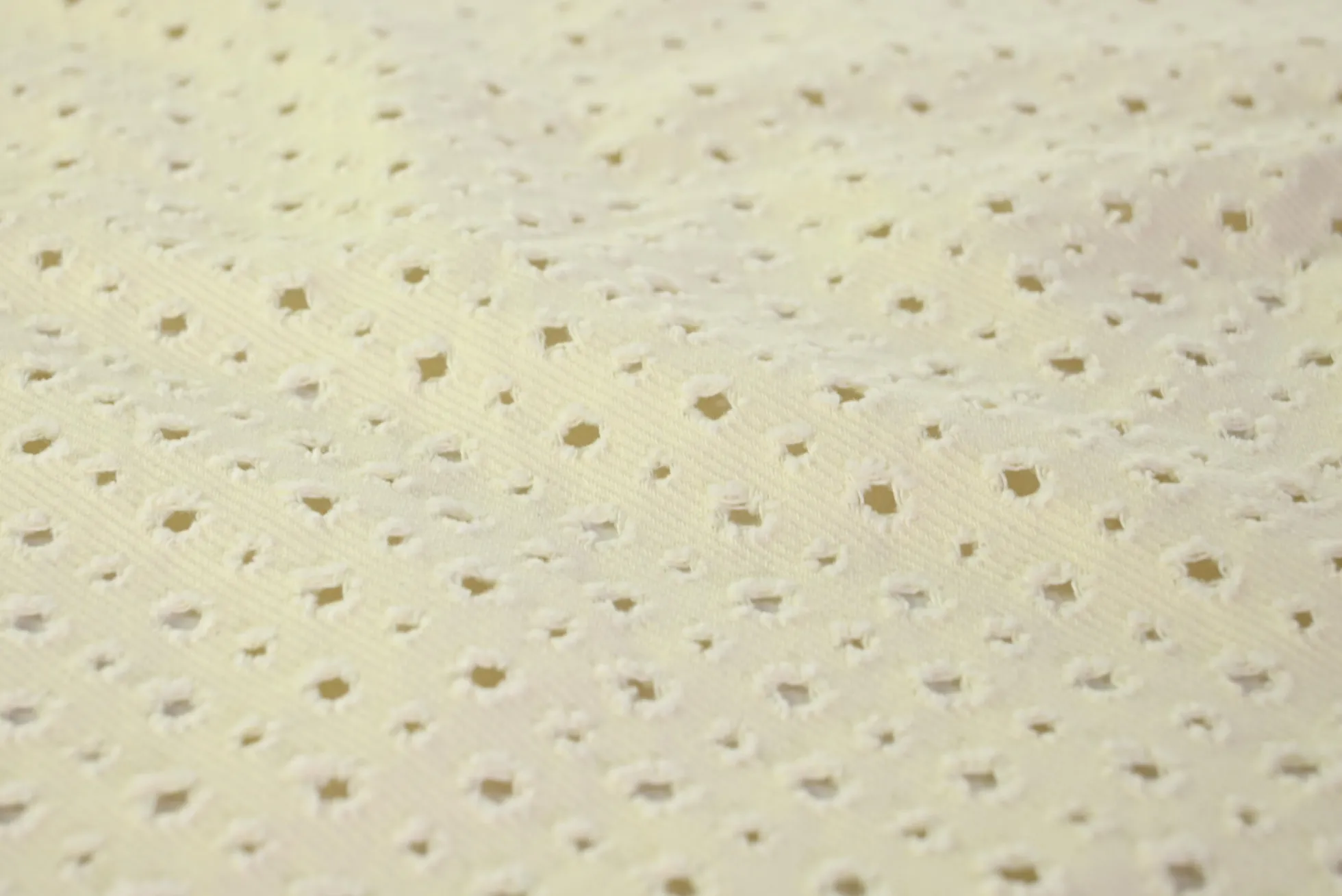 Broderie katoen – Fancy denim ecru