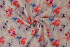 Broderie katoen – Floral splash
