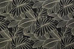 Broderie katoen – Noir botanique
