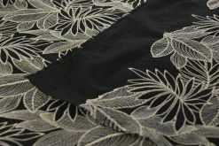 Broderie katoen – Noir botanique
