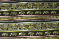 Canvas  – Paisley olifant donker