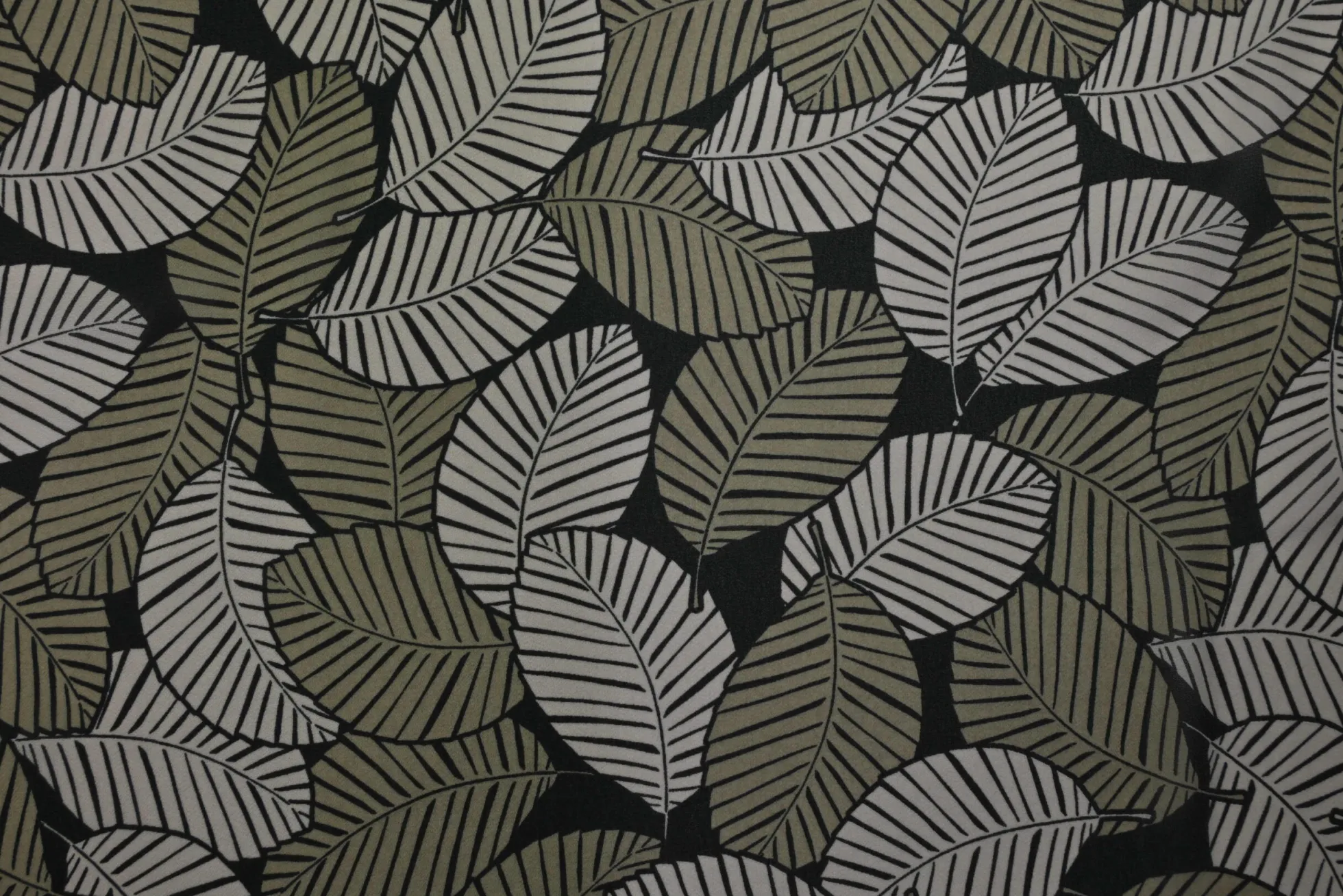 Chiffon – Army green jungleleaves