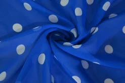 Chiffon – Classic dots blue