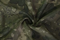 Chiffon – Dark mossy green floral