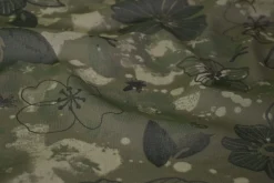 Chiffon – Dark mossy green floral