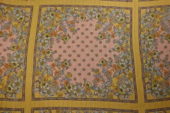 Chiffon – Flowers in the window yellow / salmon with lurex