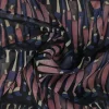 Chiffon – Graphic stripes navy & old pink