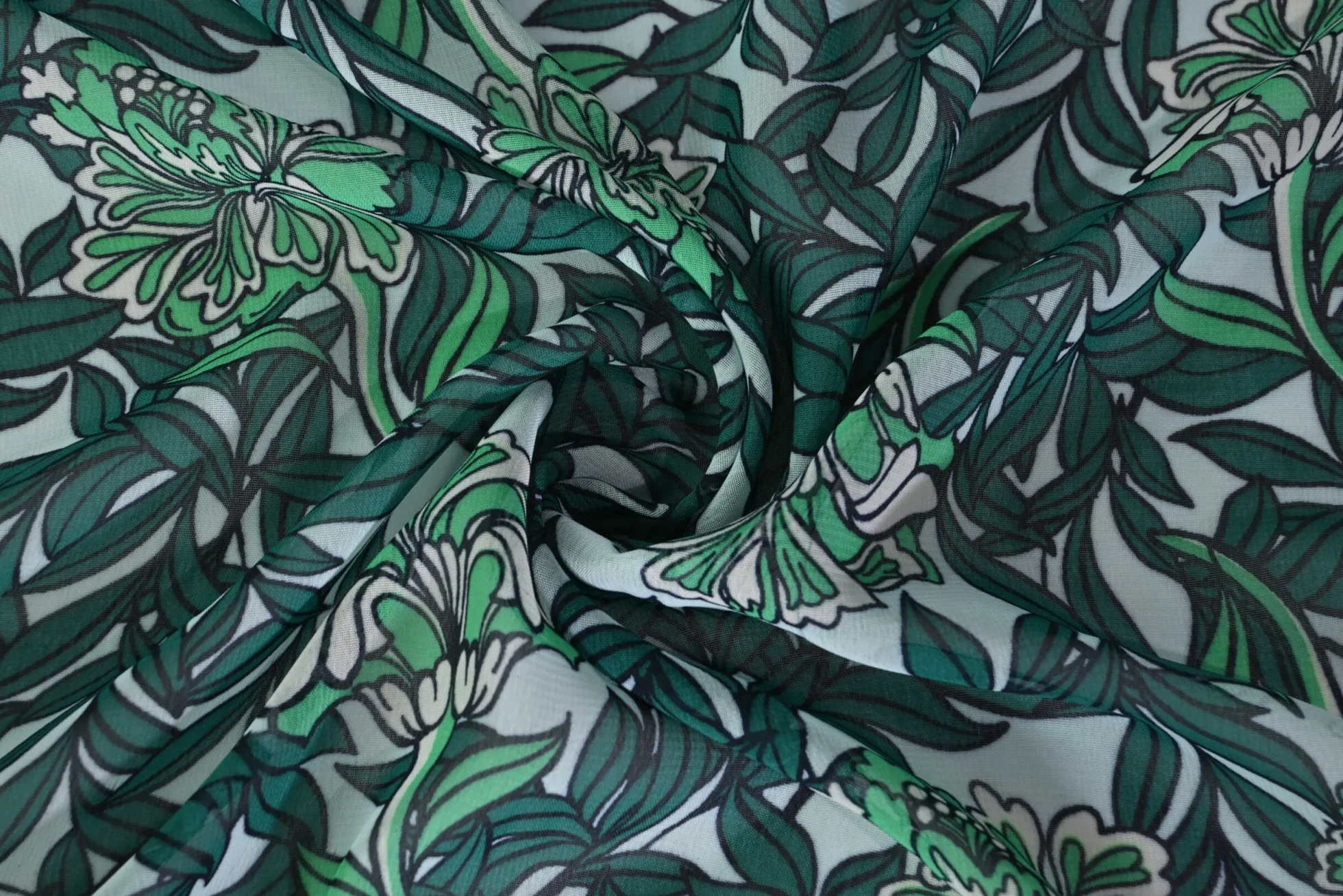 Chiffon – Jungle leaves