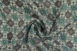 Chiffon – Turquoise & old pink mosaic