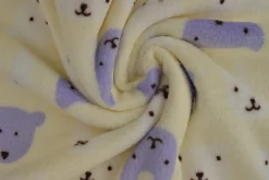 Coral Fleece – Animal faces light yellow