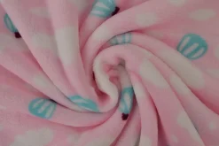 Coral Fleece – Balloons on pink