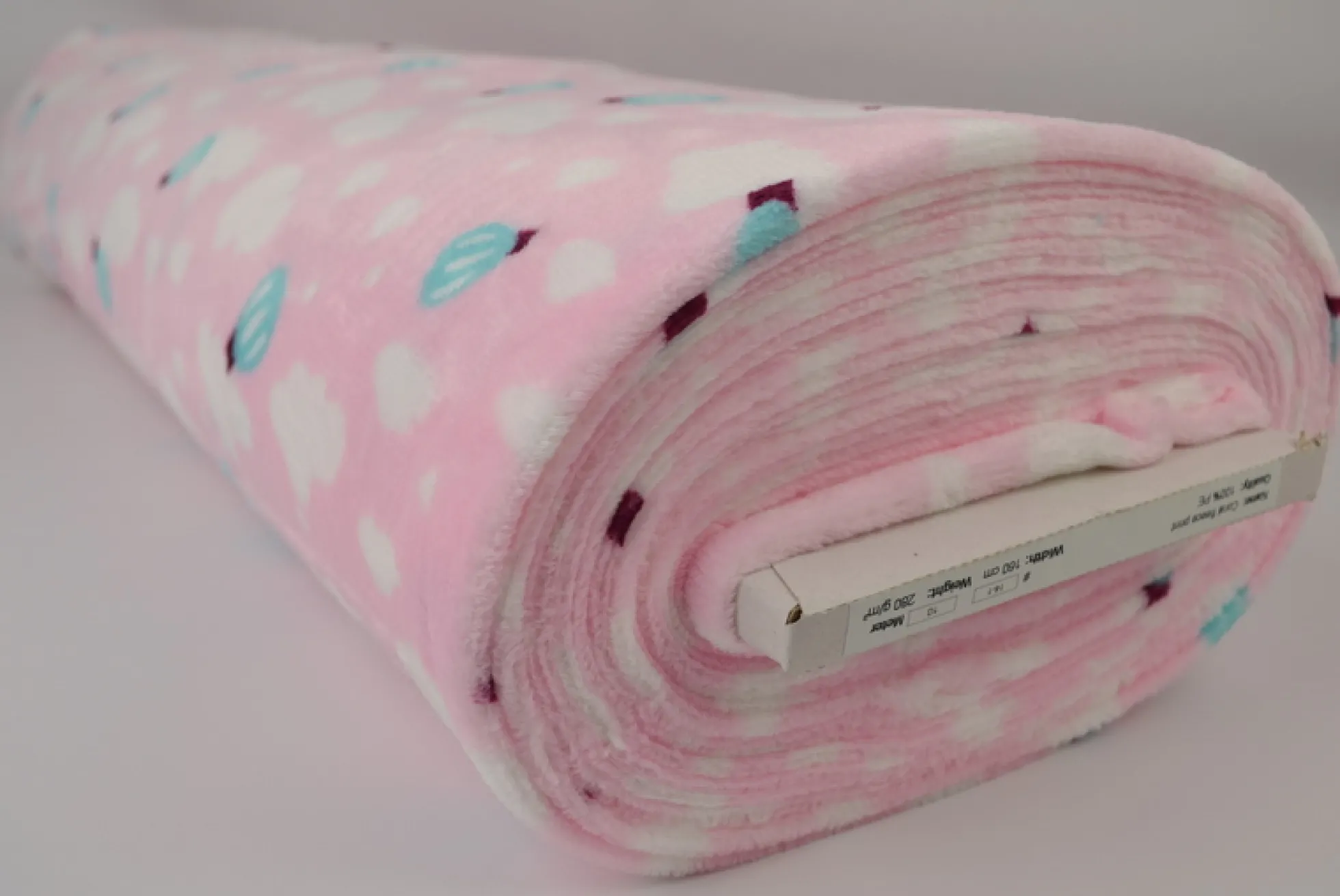 Coral Fleece – Balloons on pink