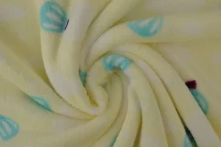 Coral Fleece – Balloons on soft yellow