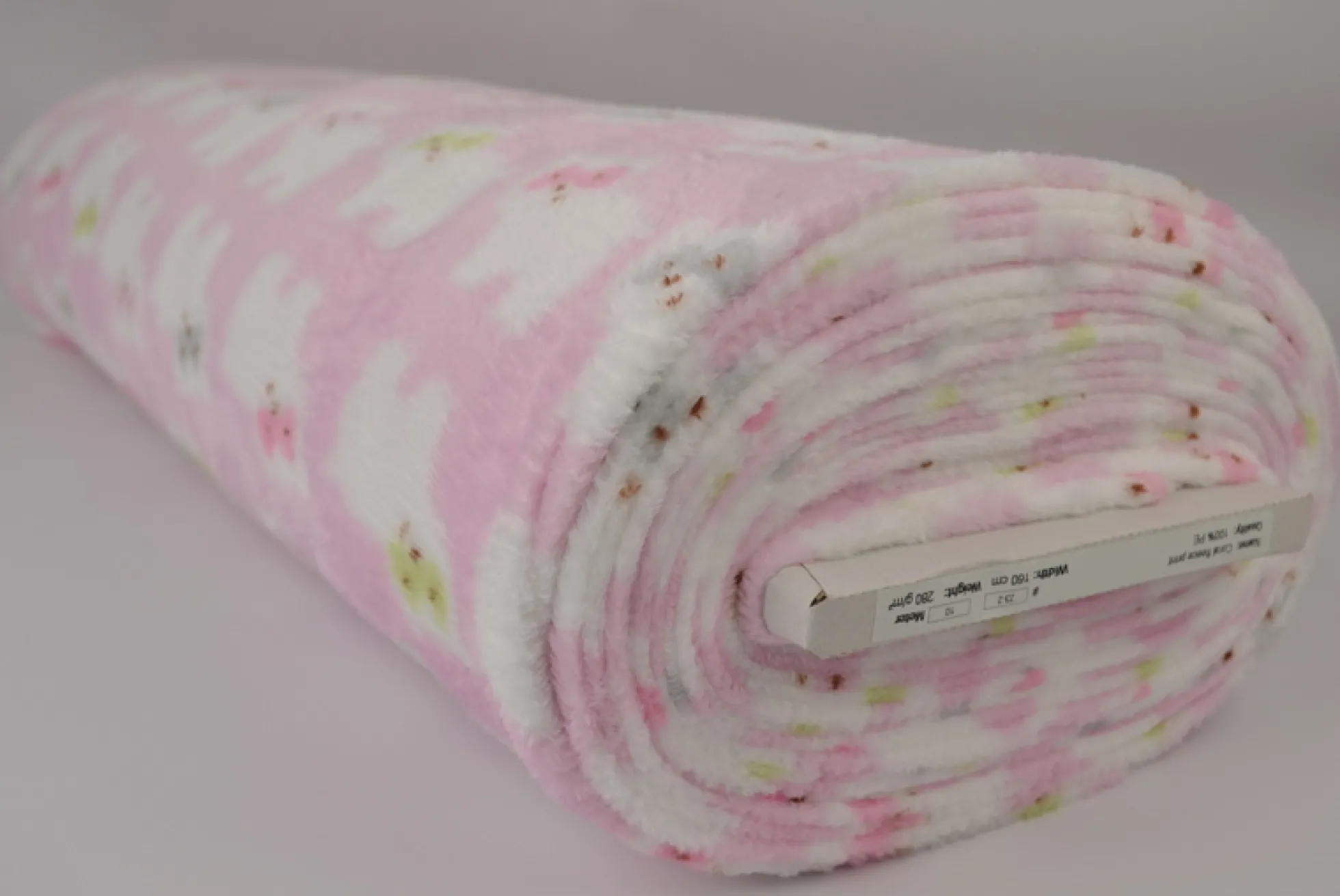 Coral fleece – Bear faces pink