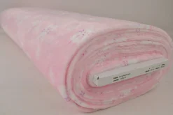 Coral Fleece – Bunnies on pink