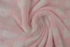 Coral Fleece – Clouds on baby pink