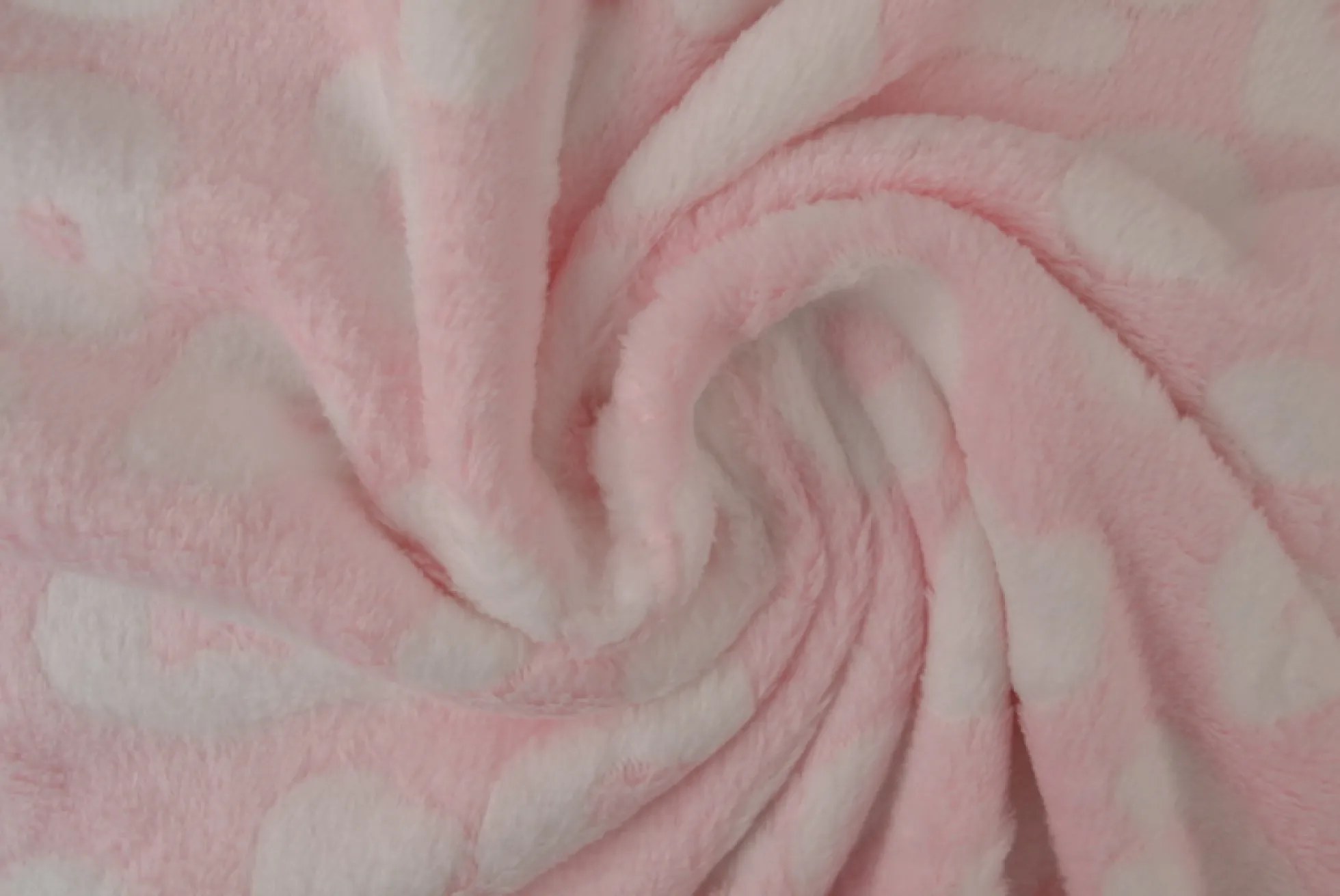 Coral Fleece – Clouds on baby pink