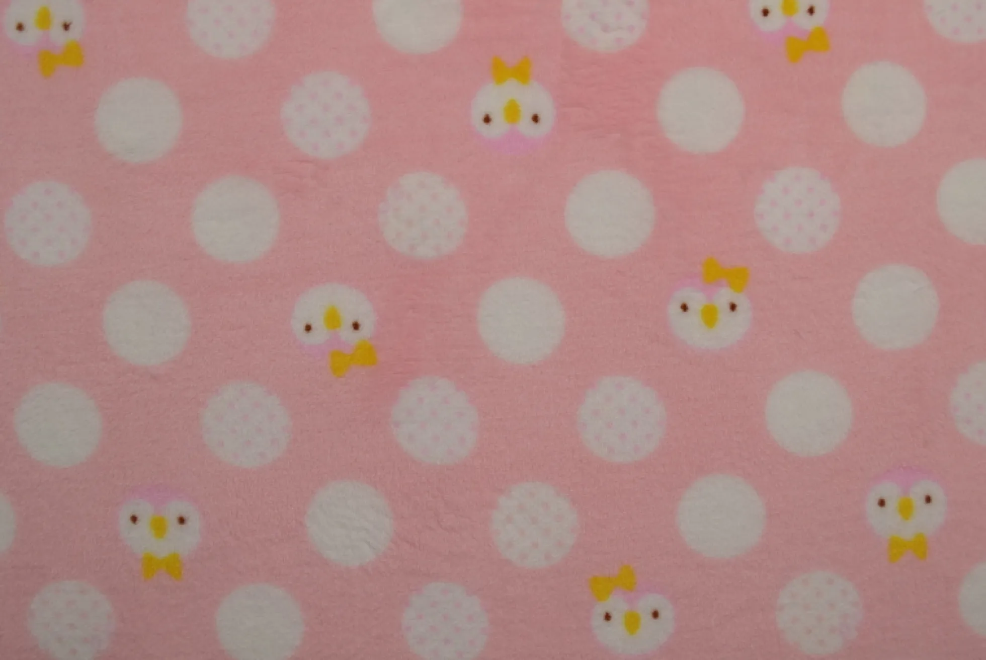 Coral Fleece – Cute chickens & dots pink