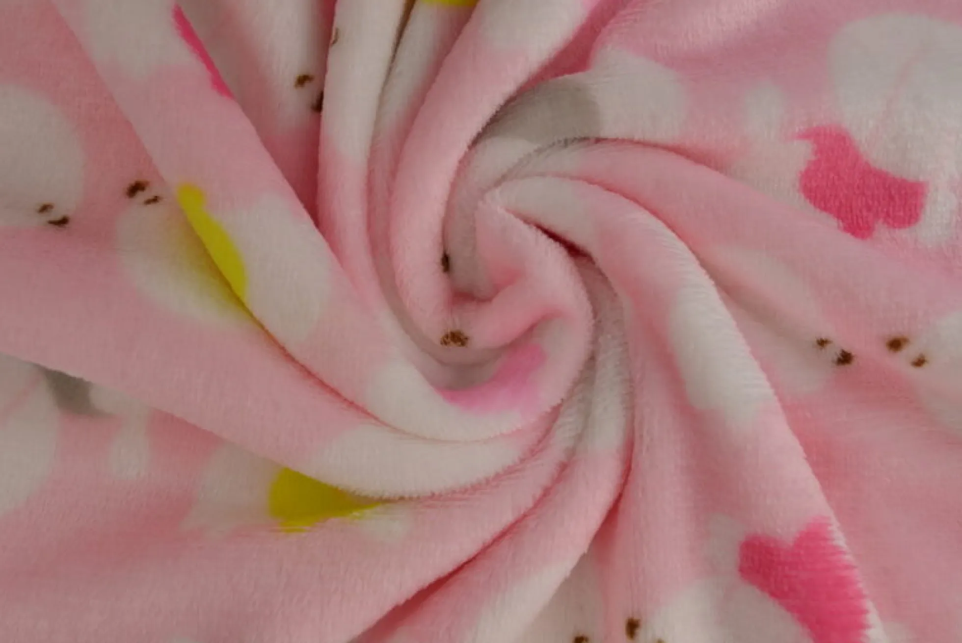 Coral Fleece – Dogs on pink