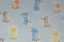 Coral Fleece – Giraffe on blue