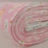 Coral Fleece – Giraffe on pink