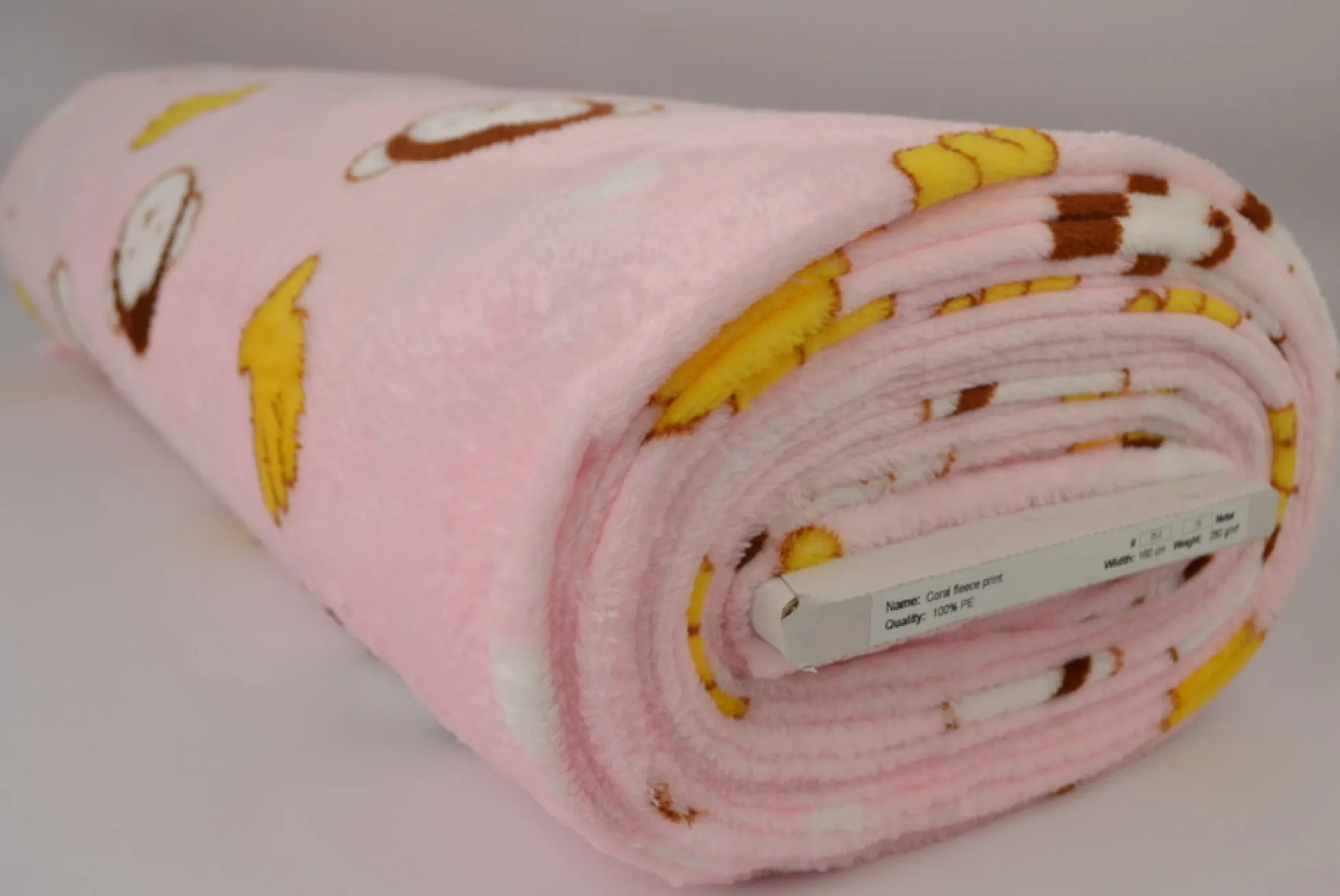 Coral Fleece – Monkeys on pink