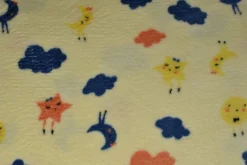 Coral Fleece – Moon & stars yellow