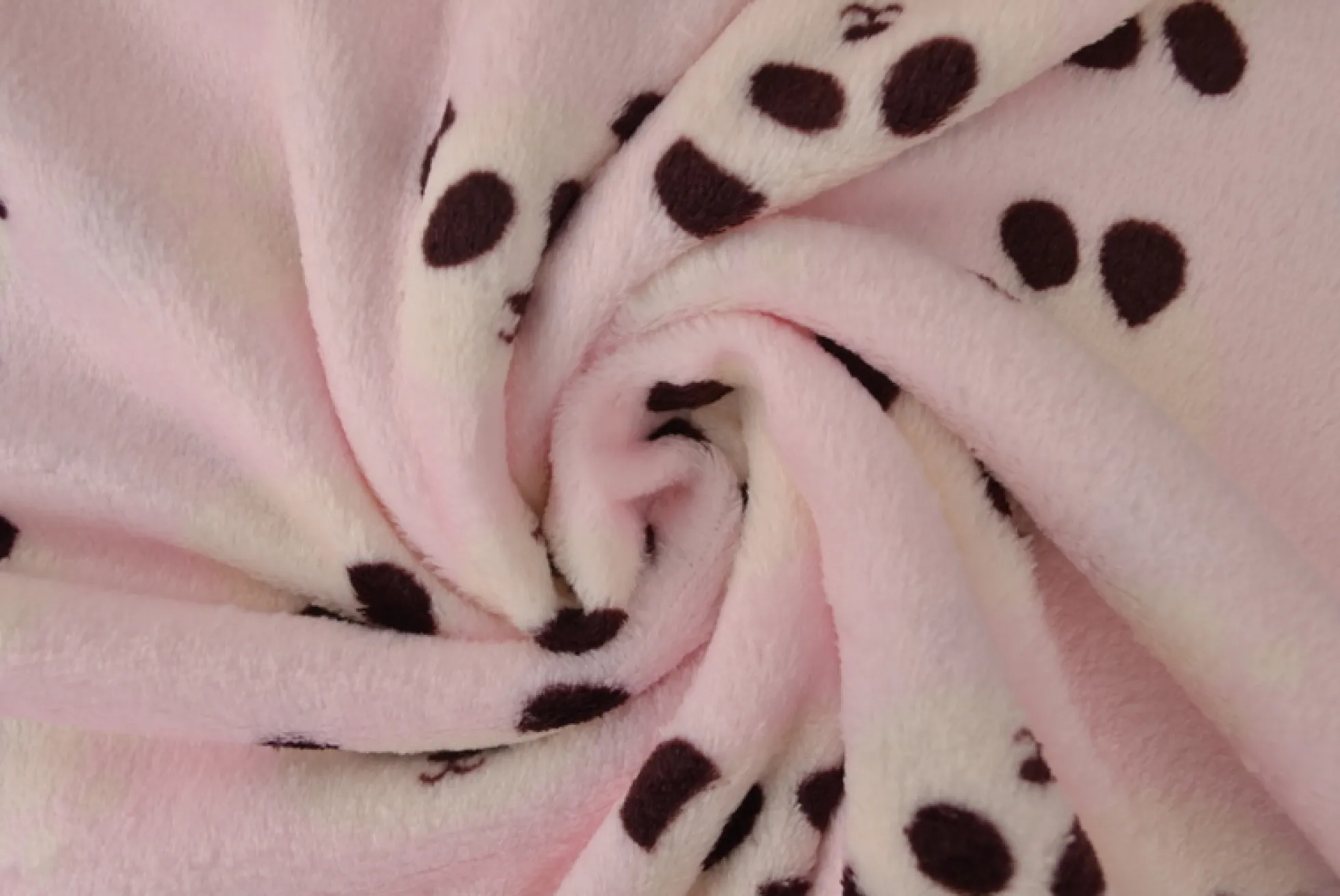 Coral Fleece – Panda on pink