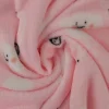 Coral Fleece – Pinguin & clouds on pink
