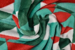Coral Fleece – Retro triangles