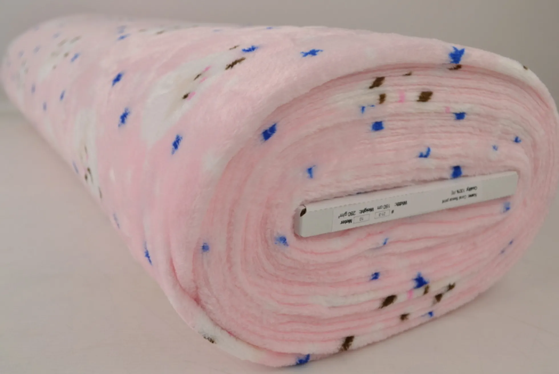 Coral Fleece – Sheeps & stars on soft pink