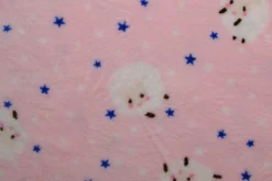 Coral Fleece – Sheeps & stars on soft pink