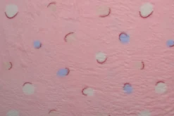 Coral Fleece – Spots on pink