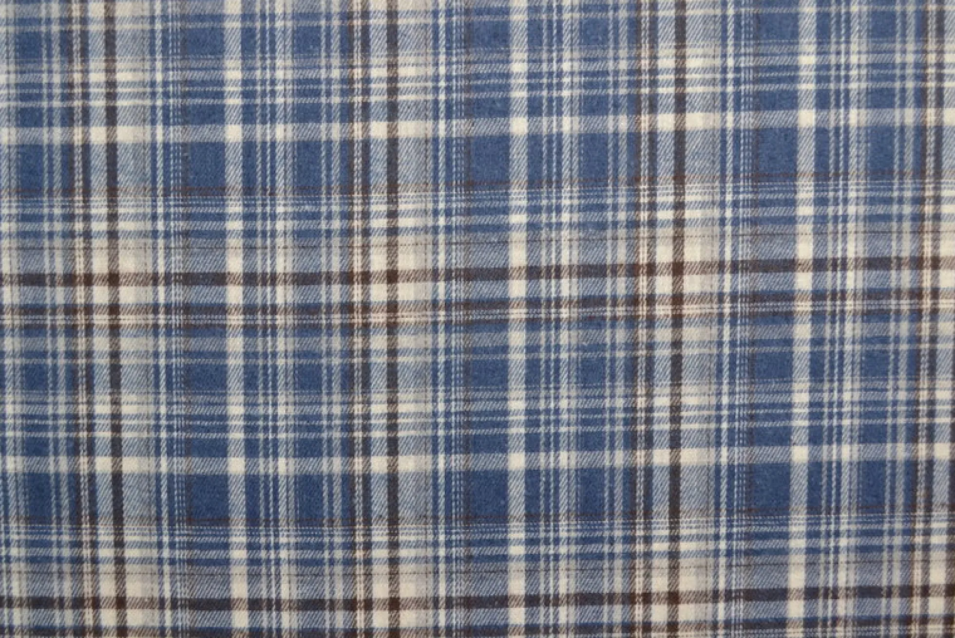 Coupon 120cm x 150cm | Flanel ruit – Donkerblauw, gebroken wit & donkerblauw