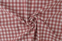 Coupon 75cm x 150cm | Flanel ruit – Licht steenrood & wit