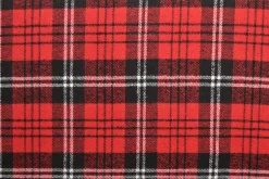 Coupon 180cm x 150cm | Flanel ruit – Rood, zwart & wit