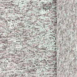Coupon 115cm x 160cm | Gebreide sweaterstof – Oudroze olifantjes